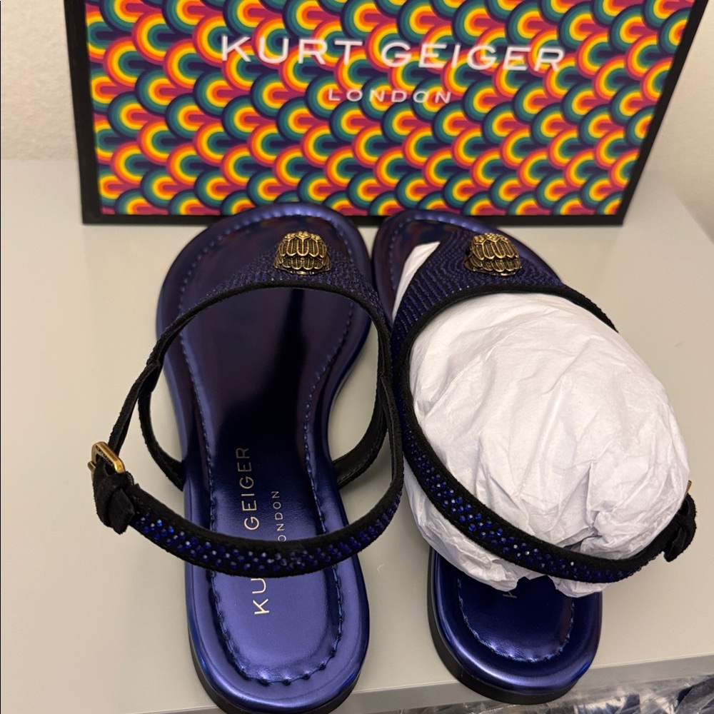 NIB Kurt Geiger slingback flat sandals 8. - Picture 3 of 5